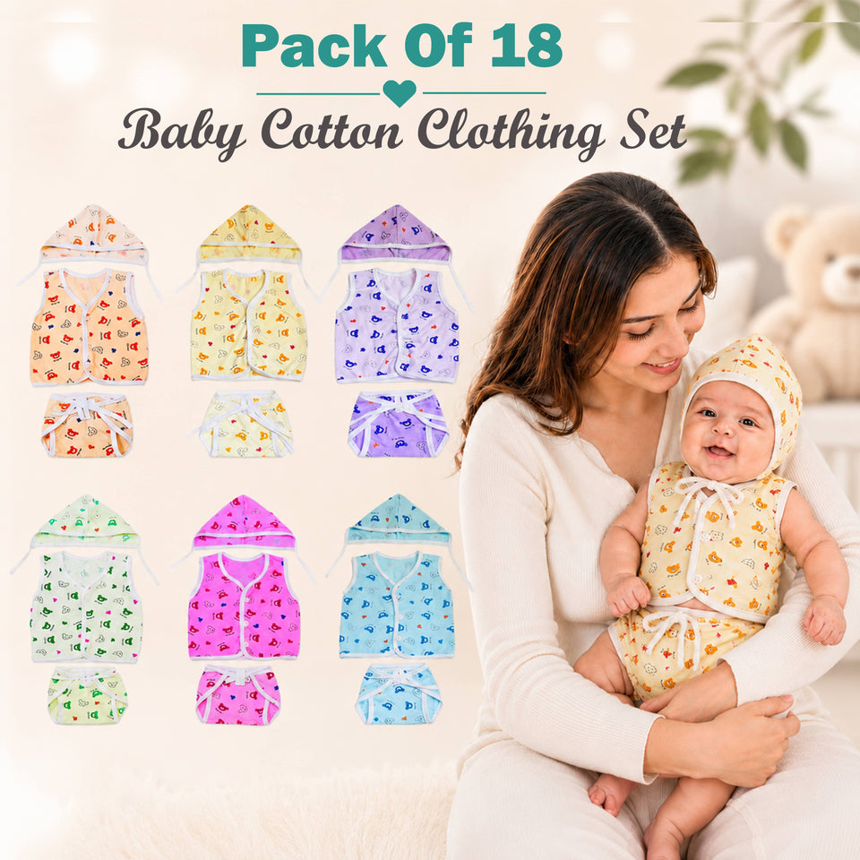Fareto New Born Baby Premium Quality Clothing Set (0-2 Months)(Pack of 6)(F548)