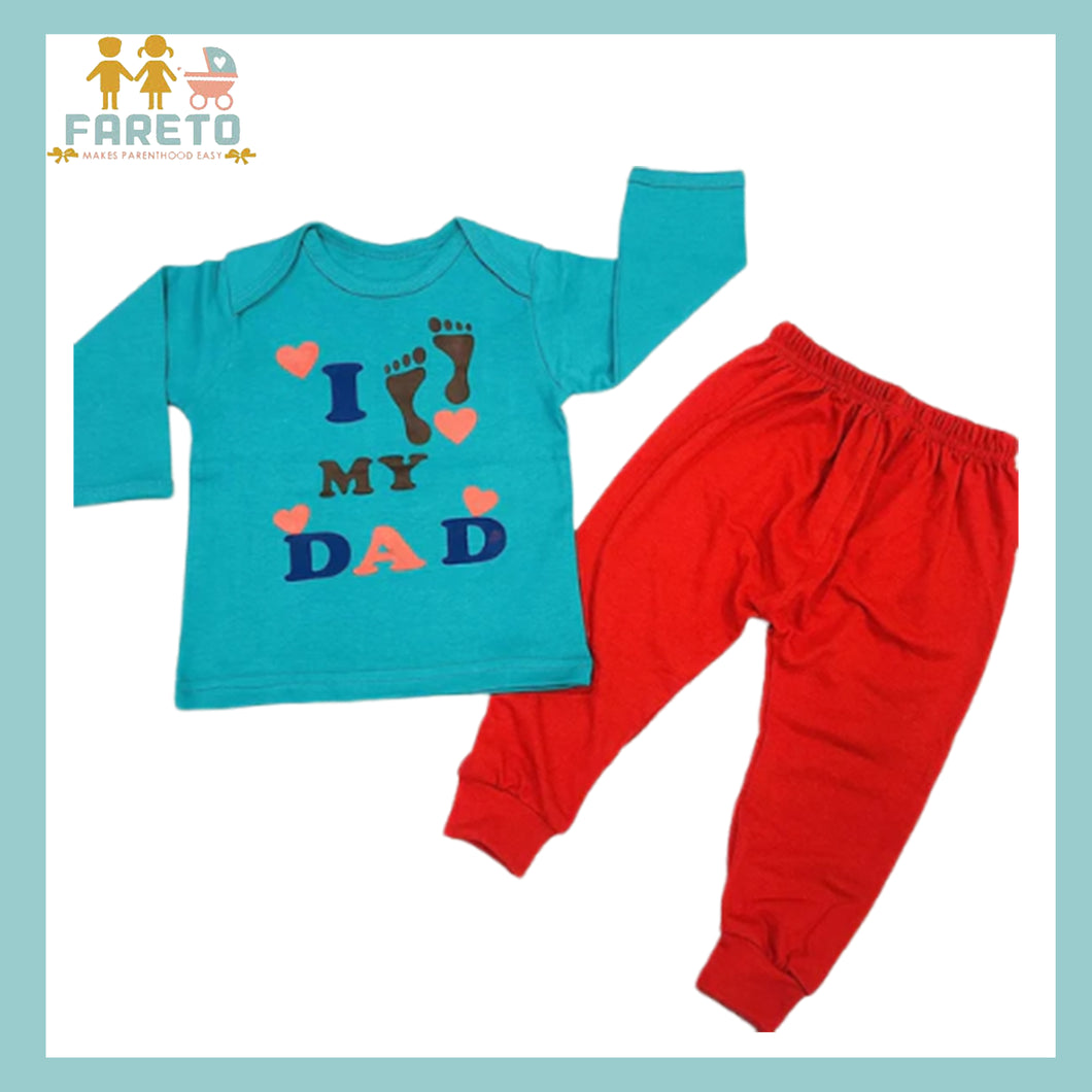 Fareto Baby's Cotton Blend, Cotton T-Shirt and Pants Set.