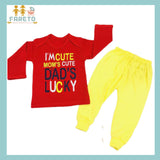 Fareto Baby's Cotton Blend, Cotton T-Shirt and Pants Set.