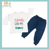 Fareto Baby's Cotton Blend, Cotton T-Shirt and Pants Set.