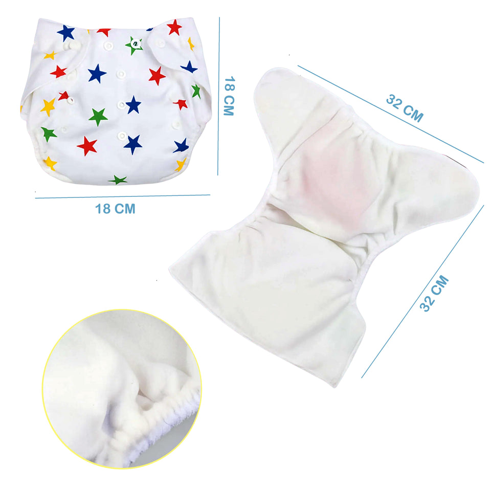 Fareto Baby Reusable Diaper Underwear (Pack of 2) – Soft & Comfortable Training Pants for Babies (0–3 Year) |  Colour & Designs Will Be Sent as Per Stock Availability(F659)