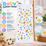Fareto Baby Cotton Kids Towel (39 × 19 Inches) | Newborn Bath Wrap & Toddler Towel | Highly Absorbent & Breathable Baby Body Towel | Soft Cotton Bath Towel for Infants, Boys & Girls(F805)