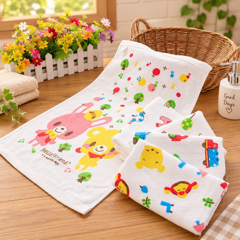 Fareto Baby Cotton Kids Towel (39 × 19 Inches) | Newborn Bath Wrap & Toddler Towel | Highly Absorbent & Breathable Baby Body Towel | Soft Cotton Bath Towel for Infants, Boys & Girls(F805)