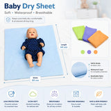 Fareto New Born Baby 100% Waterproof Dry sheets (Pack of 4) (64cm*50cm)(F172)