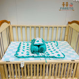 Fareto Complete premium Bedding Set essentials Combo For Baby (0-6 Months)(Aqua green)