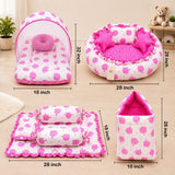 Fareto Complete Premium Bedding Set essentials Combo For Baby (0-6 Months)(Pink elephant)(F208)