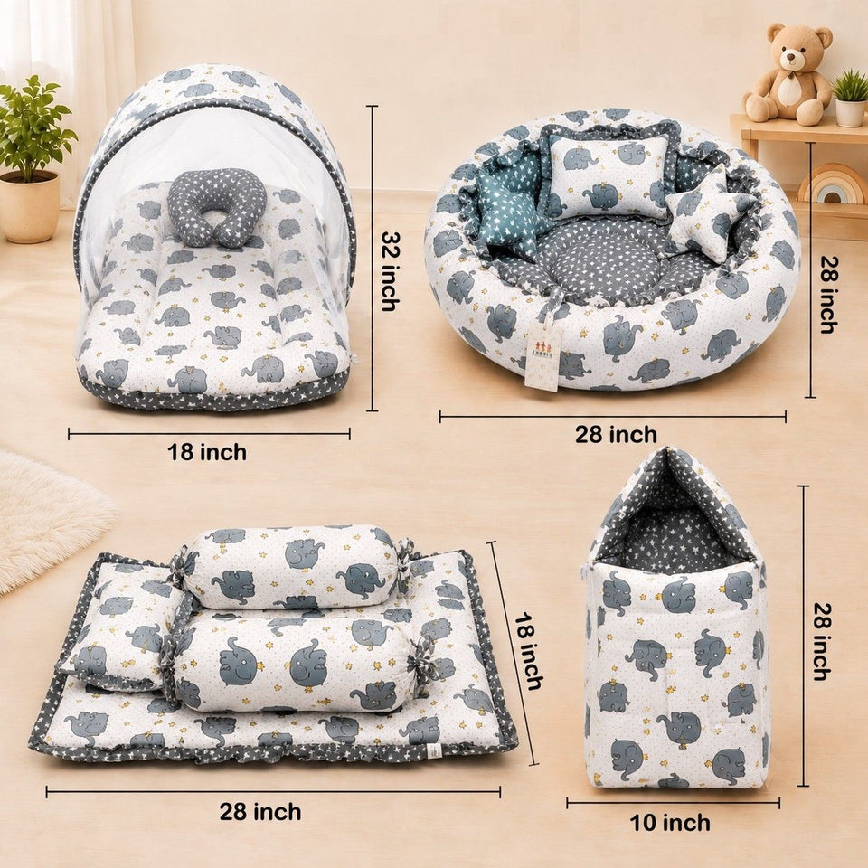 Fareto Complete premium Bedding Set essentials Combo For Baby (0-6 Months)(F783)