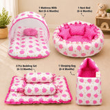 Fareto Complete Premium Bedding Set essentials Combo For Baby (0-6 Months)(Pink elephant)(F208)