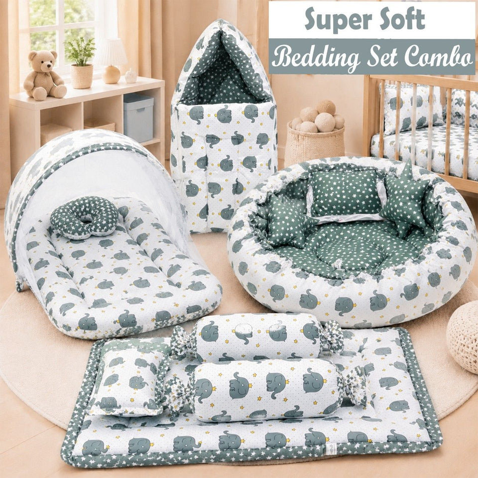 Fareto Complete premium Bedding Set essentials Combo For Baby (0-6 Months)(F783)