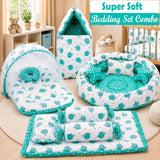 Fareto Complete premium Bedding Set essentials Combo For Baby (0-6 Months)(Aqua green)(F206)
