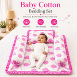 Fareto Complete Premium Bedding Set essentials Combo For Baby (0-6 Months)(Pink elephant)(F208)