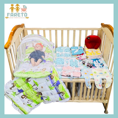 Fareto New Born Baby Hospital essentials Combo 60 in 1(0-6 Months)