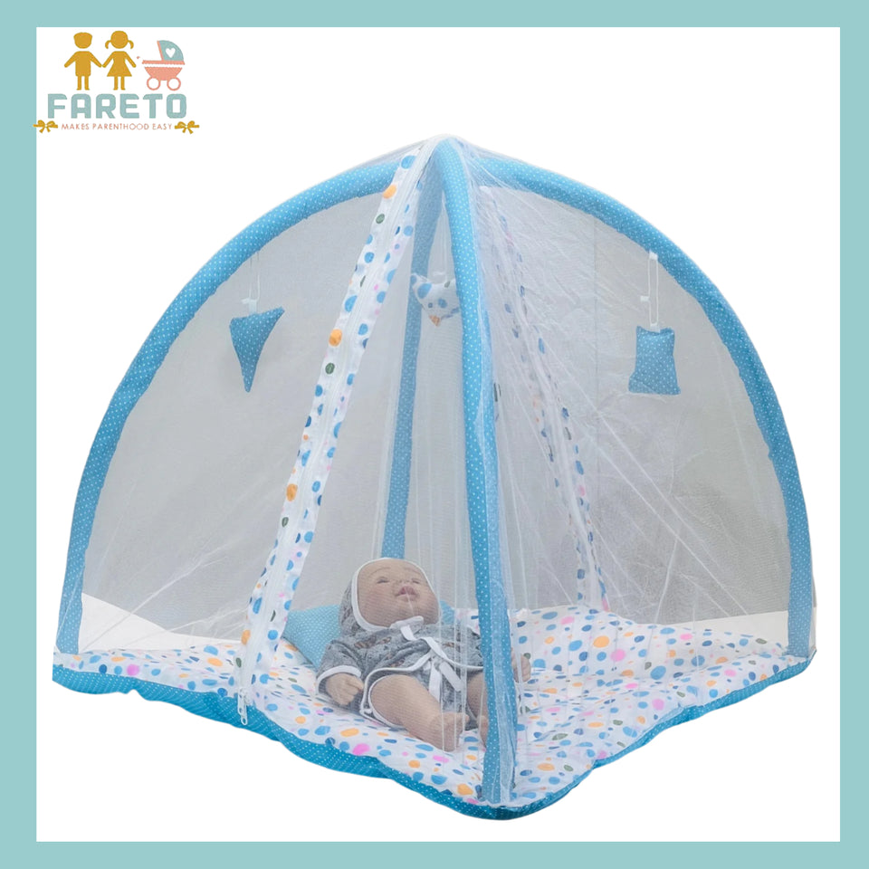 Fareto New Born Baby Bedding Play Gym Mattress with Net (0-6 Months)