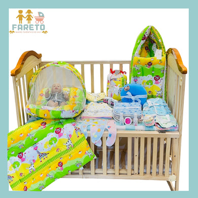 Fareto New Born Baby Summer Hospital Essentials 62in1 (0-6M)