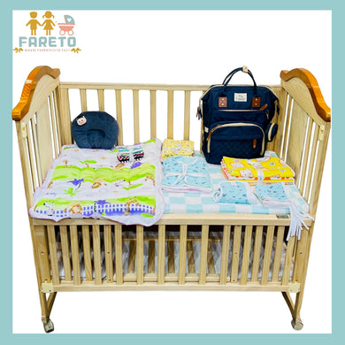 Fareto New Born Baby Hospital Essential With Mother Bag (Pack of 34 ) (0-6 Months)