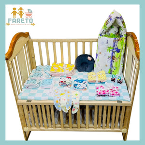 Fareto 58 In 1 New Born Baby Hospital Essentials Combo Pack (0-6 Months)