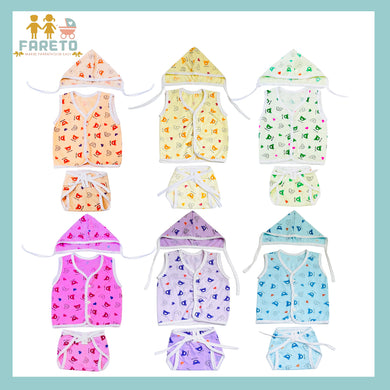 Fareto New Born Baby Premium Quality Clothing Set (0-2 Months)(Pack of 6)(F548)