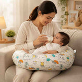 Fareto Baby Feeding Pillow with Detachable Cover Breast Feeding (0-24 Months)(Goodnight_Green)(F427)