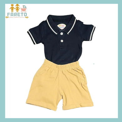 Fareto Cotton T-Shirt With Shorts FormalSet for Baby | Party Wear & Casual Dress for Baby Boys & Baby Girls