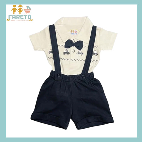 Fareto Cotton Dungaree & T-Shirt Clothing Set for Baby | Party Wear & Casual Dress for Unisex Baby |Newborn Baby