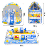 Fareto Combo of Baby Nest | Bed with Net | Carry Bag | 4 Pcs Bedding Set(0-6 Months)(F158)