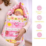 Fareto New Born Baby Combo of Mattress with Net | Sleeping Bag | 4 Pcs Bedding Set | 4 Sheets(0-6 Months)(F37)