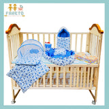 Fareto New Born Baby Bedding | Bed | Sleeping Bag | Essential (0-6 Months) (Pack of 15)