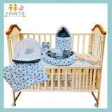 Fareto New Born Baby Bedding | Bed | Sleeping Bag | Essential (0-6 Months) (Pack of 15)