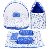 Fareto Combo of Baby Bed with Net | Carry Bag | 4 Pcs Bedding Set (0-6 Months)(F161)