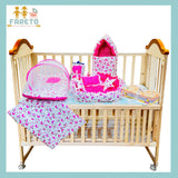 Fareto New Born Baby Bedding | Bed | Sleeping Bag | Essential (0-6 Months) (Pack of 15)