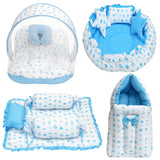 FARETO COMPLETE BEDDING SET ESSENTIALS COMBO FOR BABY (0-6 MONTHS)( TAJ  )