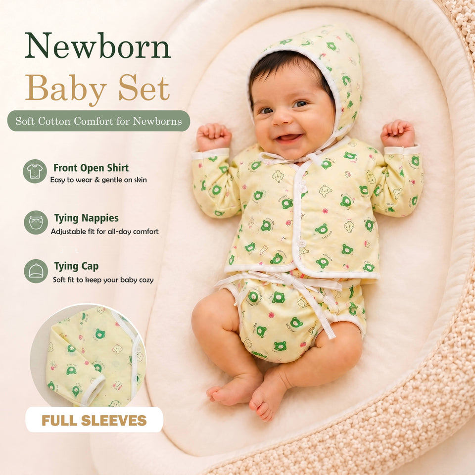Fareto New Born Baby Premium Quality Clothing Set (0-2 Months)(Pack of 6)(F760)