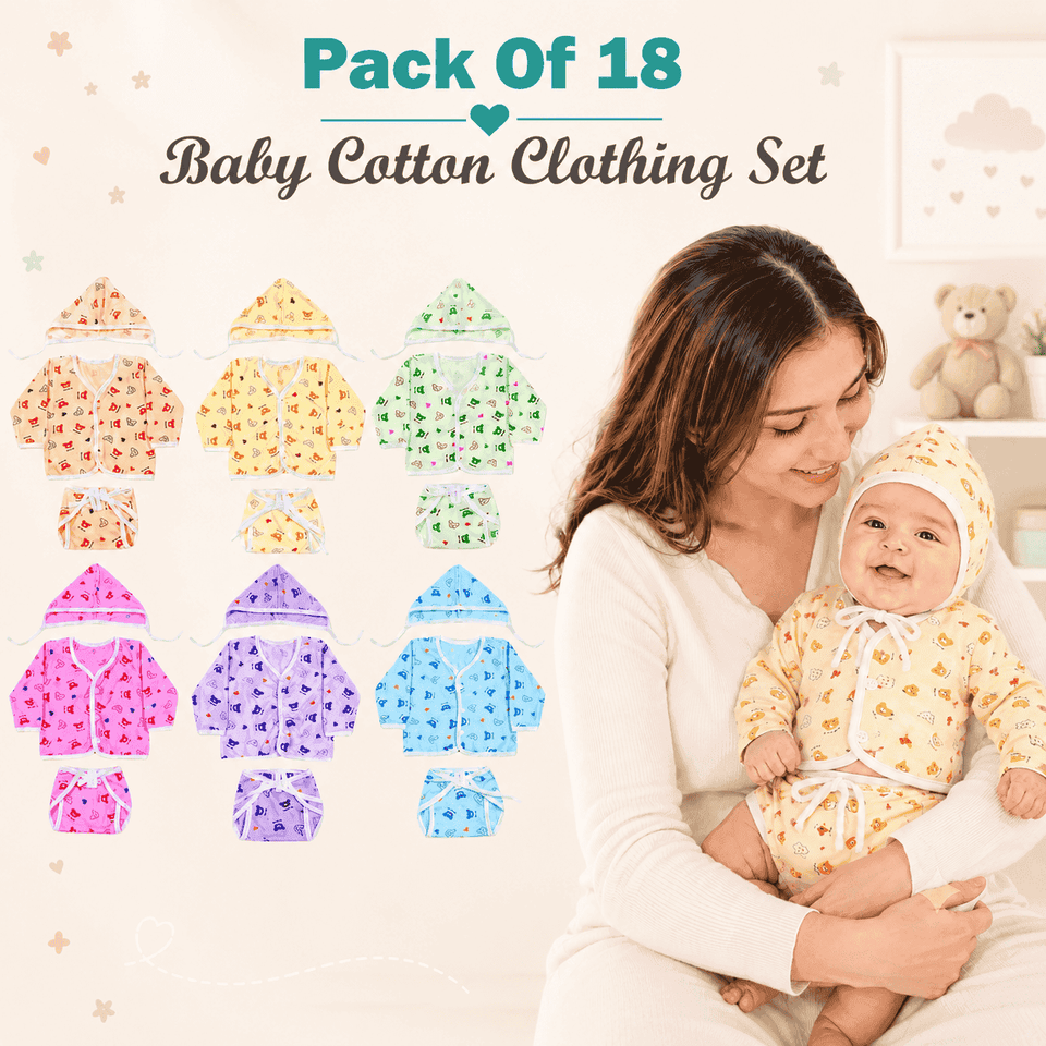 Fareto New Born Baby Premium Quality Clothing Set (0-2 Months)(Pack of 6)(F760)