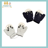 Fareto New Born Baby Winter wollen  Gloves (Pack of 2)( 0-1 Year )