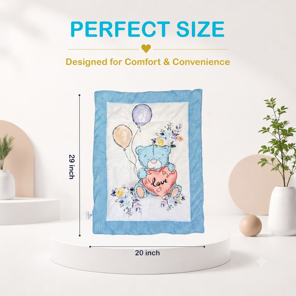 Fareto New Born Baby Premium Quality Mattress with Net & Sleeping Bag & Hand Carry bed(0- 6Months)(F506)