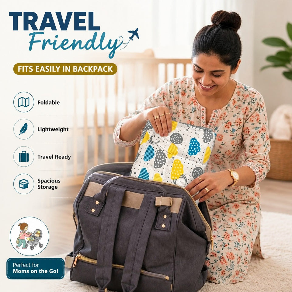 FARETO NEW BORN BABY HAND CARRY BED | GADI | (PACK OF 5) (0-8 MONTHS)(68*48CM)(F447)