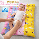 Fareto Waterproof Baby Diaper Changing Bed Cum Station | Reusable cushioned bed for Newborns | Multipurpose | Soft, Leak-Proof Changing Bed(Pack of 2) (0-1 Year)(F720)