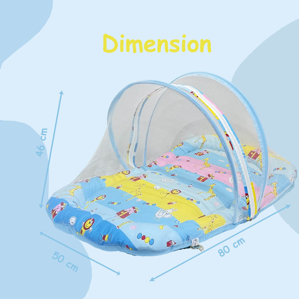 Fareto New Born Baby Premium Quality Mattress With Net, Giffi (0-1 Year)(L:80*B:50CM)(Size-Big)