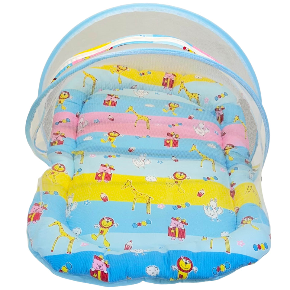 Fareto New Born Baby Premium Quality Mattress With Net, Giffi (0-1 Year)(L:80*B:50CM)(Size-Big)