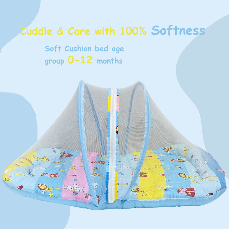 Fareto New Born Baby Premium Quality Mattress With Net, Giffi (0-1 Year)(L:80*B:50CM)(Size-Big)