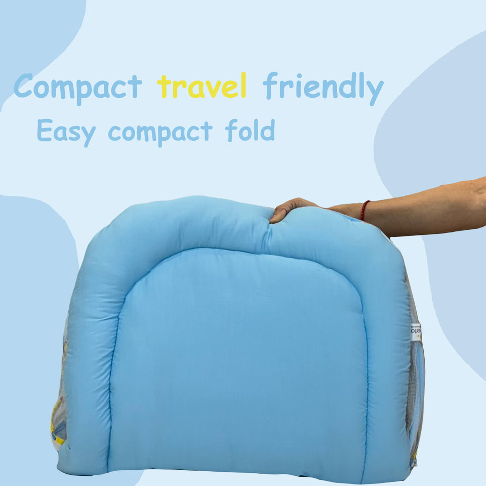 Fareto New Born Baby Premium Quality Mattress With Net, Giffi (0-1 Year)(L:80*B:50CM)(Size-Big)