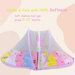 Fareto New Born Baby Premium Quality Mattress With Net, Giffi (0-1 Year)(L:80*B:50CM)(Size-Big)