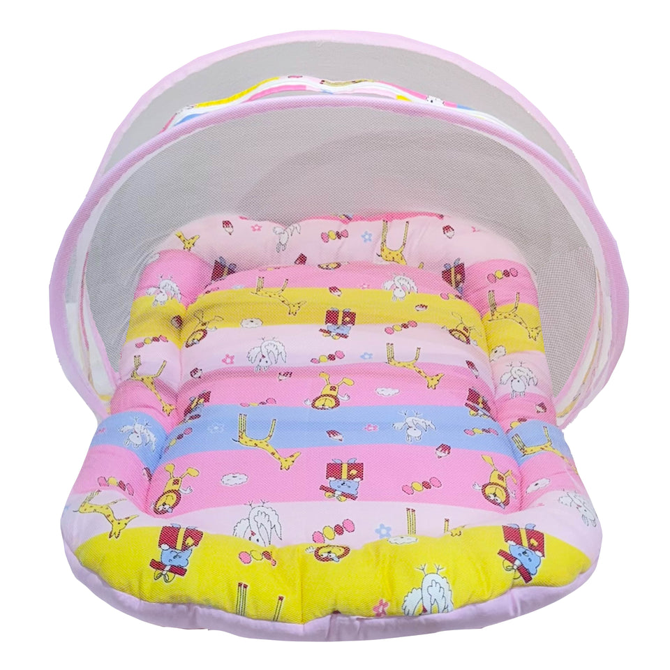 Fareto New Born Baby Premium Quality Mattress With Net, Giffi (0-1 Year)(L:80*B:50CM)(Size-Big)
