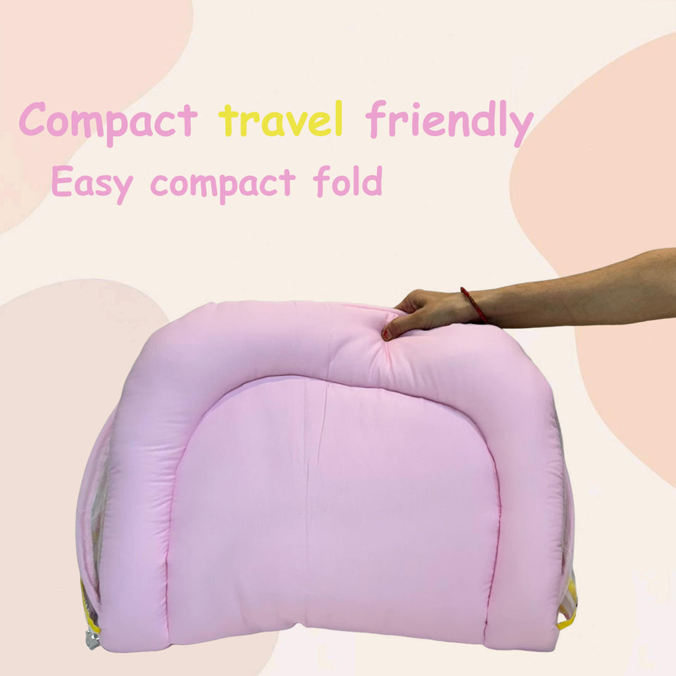 Fareto New Born Baby Premium Quality Mattress With Net, Giffi (0-1 Year)(L:80*B:50CM)(Size-Big)