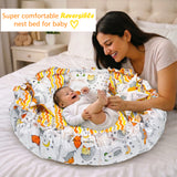 FARETO COMPLETE BEDDING SET ESSENTIALS COMBO FOR BABY (0-6 MONTHS)(GOOD NIGHT ORANGE)(F383)