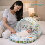 FARETO COMPLETE BEDDING SET ESSENTIALS COMBO FOR BABY (0-6 MONTHS) (GOOD NIGHT GREEN)(F382)