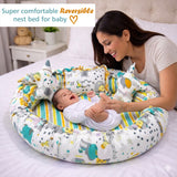 FARETO COMPLETE BEDDING SET ESSENTIALS COMBO FOR BABY (0-6 MONTHS) (GOOD NIGHT GREEN)(F382)