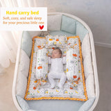 FARETO COMPLETE BEDDING SET ESSENTIALS COMBO FOR BABY (0-6 MONTHS)(GOOD NIGHT ORANGE)(F383)