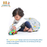 Fareto Baby Feeding Pillow with Detachable Cover Breast Feeding (0-24 Months)(Goodnight_Green)