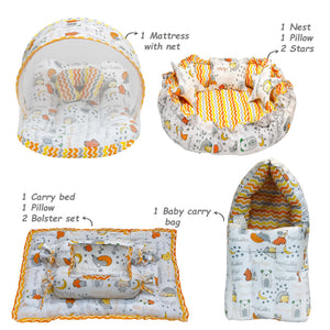 FARETO NEW BORN BABY PREMIUM QUALITY 101 SUMMER & MODERATE COMBO BABY ESSENTIALS ALL IN 1(0-6 MONTHS)(F552)